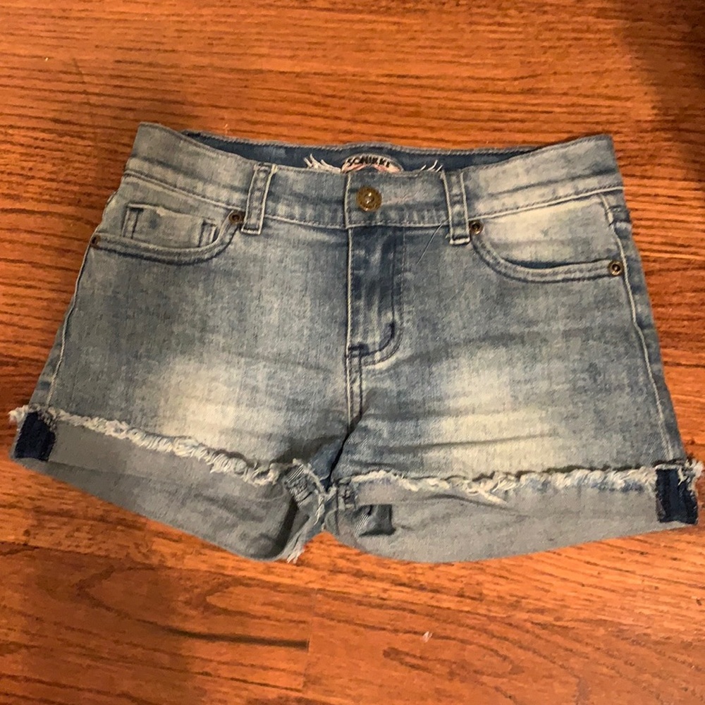 So Nikki girls blue jean shorts size 14
